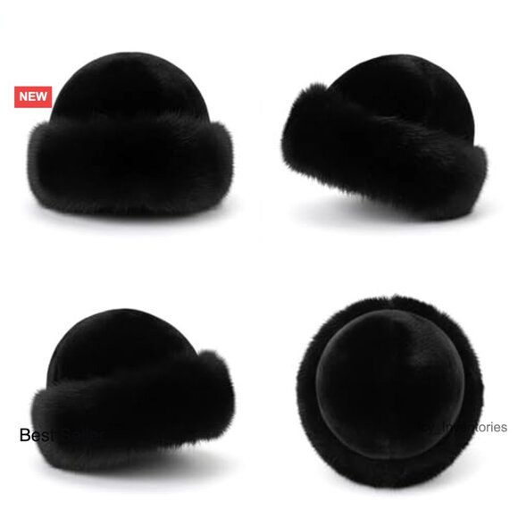Faux Fur Bucket Hat Warm Plush Fluffy Winter Chic Elegant Wide Brim main image 6